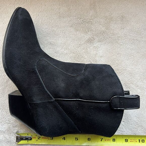 Giuseppe Zanotti Black Suede w/ Patent Leather Trim Western Boots EU 36 US 6 - Picture 11 of 16